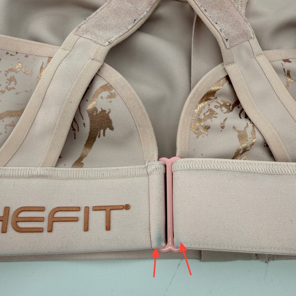 Shefit Flex Sports Bra Front Close Pink 3Luxe 3XL Medium Impact Hook Loop Straps - Picture 4 of 7